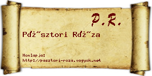 Pásztori Róza névjegykártya