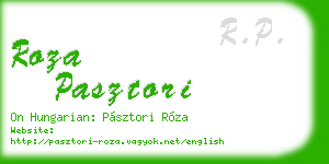 roza pasztori business card
